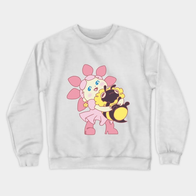 Flower Girl and Bee Dog Crewneck Sweatshirt by phogar